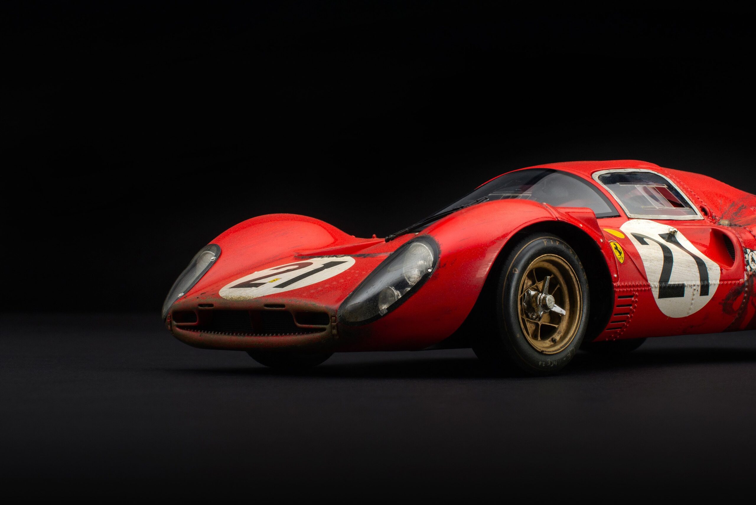 Ferrari330P41.18Scale Weathered FrontEndDetail 4000x2677 crop center scaled