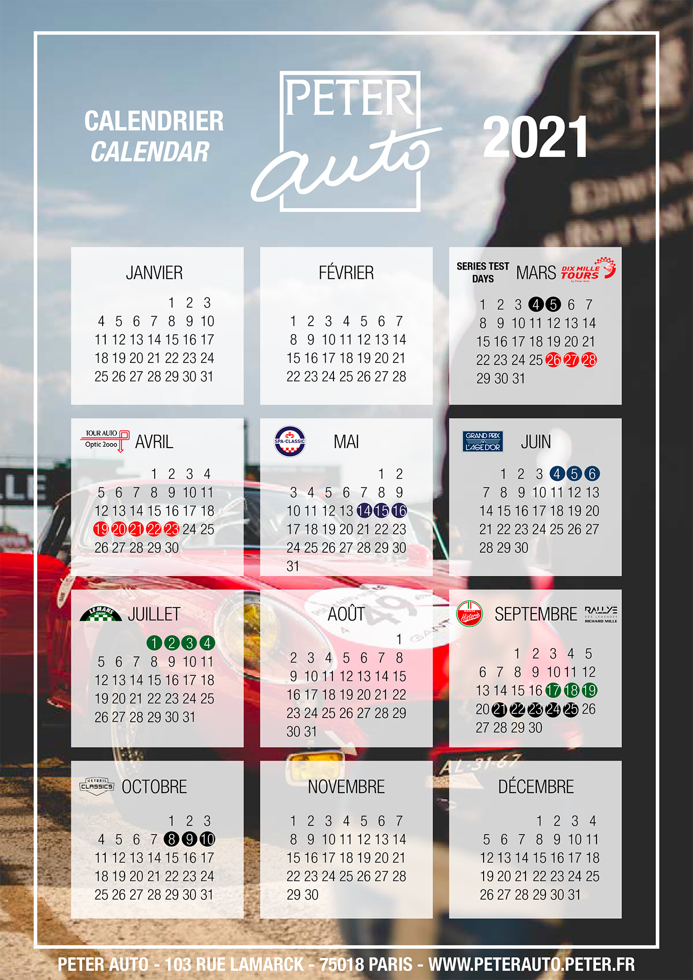 2021 peter auto calendar