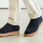 The Ranch Low In Weatherproof Navy Suede By Taylor Stitch