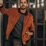 The Bomber Jacket In Whiskey Suede By Taylor Stitch