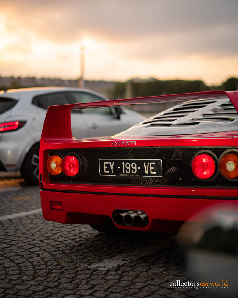 A Ferrari F40 shows up in Paris