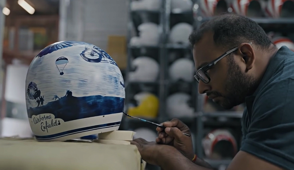 Royal Enfield Marks Its 120th Anniversary With A Run Of Hand-Painted Helmets