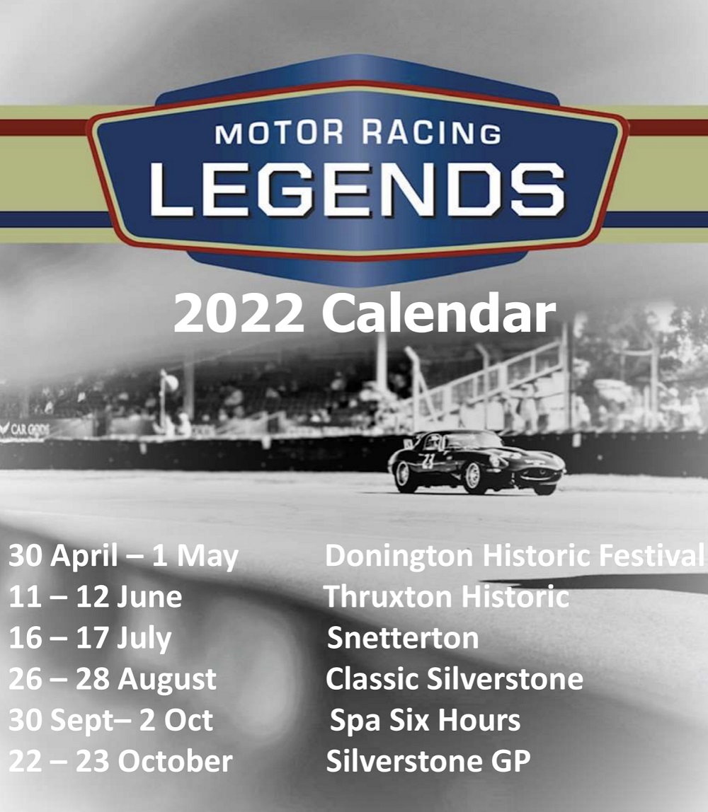 Motor Racing Legends Announces 2022 Calendar