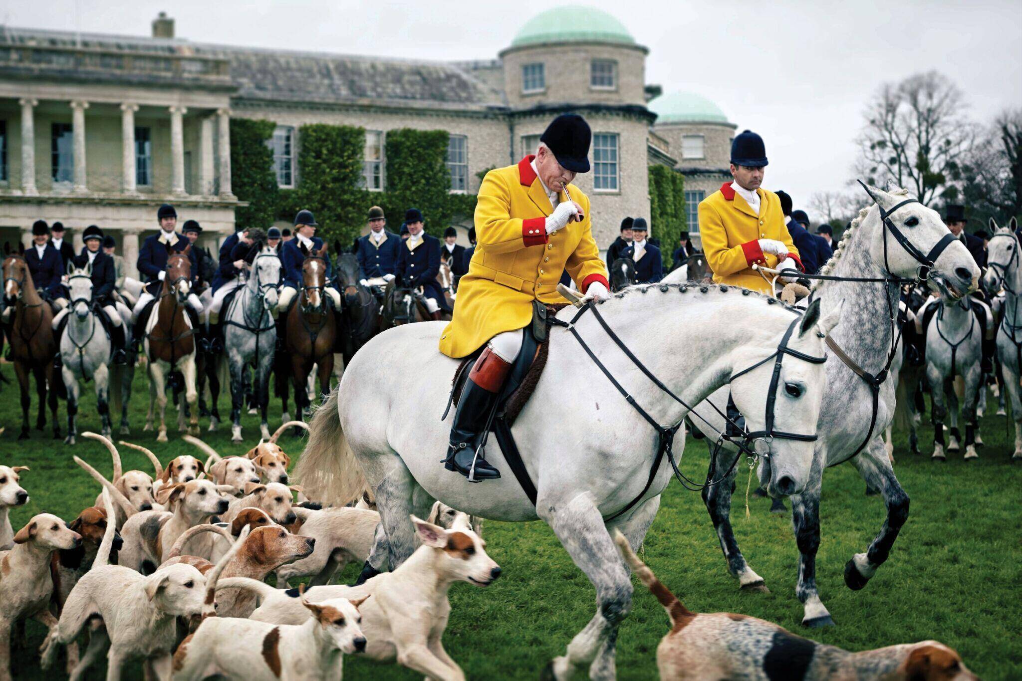 Poole provided coats and livery uniforms for the revival of the Charlton Hunt in 2016