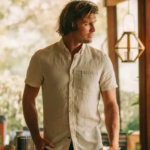 The Short Sleeve Jack in Natural & Espresso By Taylor Stitch