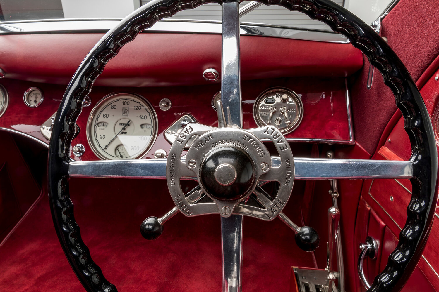 1925 Rolls Royce Round Door Steering Wheel 1