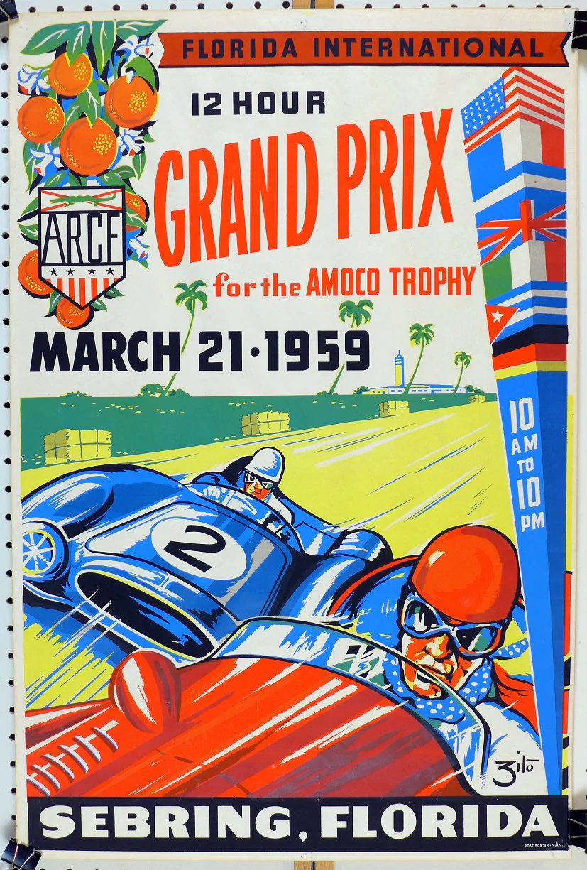 Tony’s Choice: 1959 US Grand Prix 12 Hours Sebring Poster