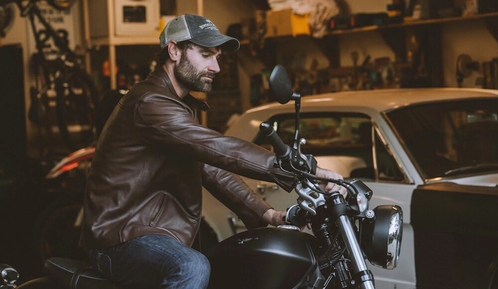 Thompson Leather Moto Jacket By Buffalo Jackson