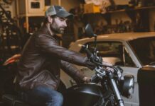 Thompson Leather Moto Jacket By Buffalo Jackson