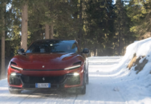 Snow Fun- Ferrari Purosangue On Icy Roads