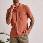 The Latigo Shirt In Copper Herringbone By Taylor Stitch