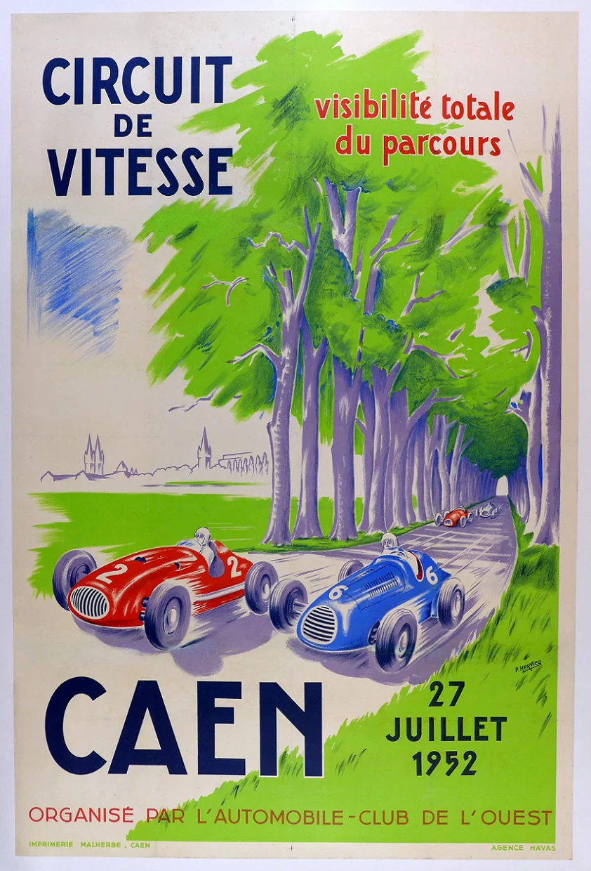 Tony’s Choice: 1954 Caen Circuit de Vitesse Poster