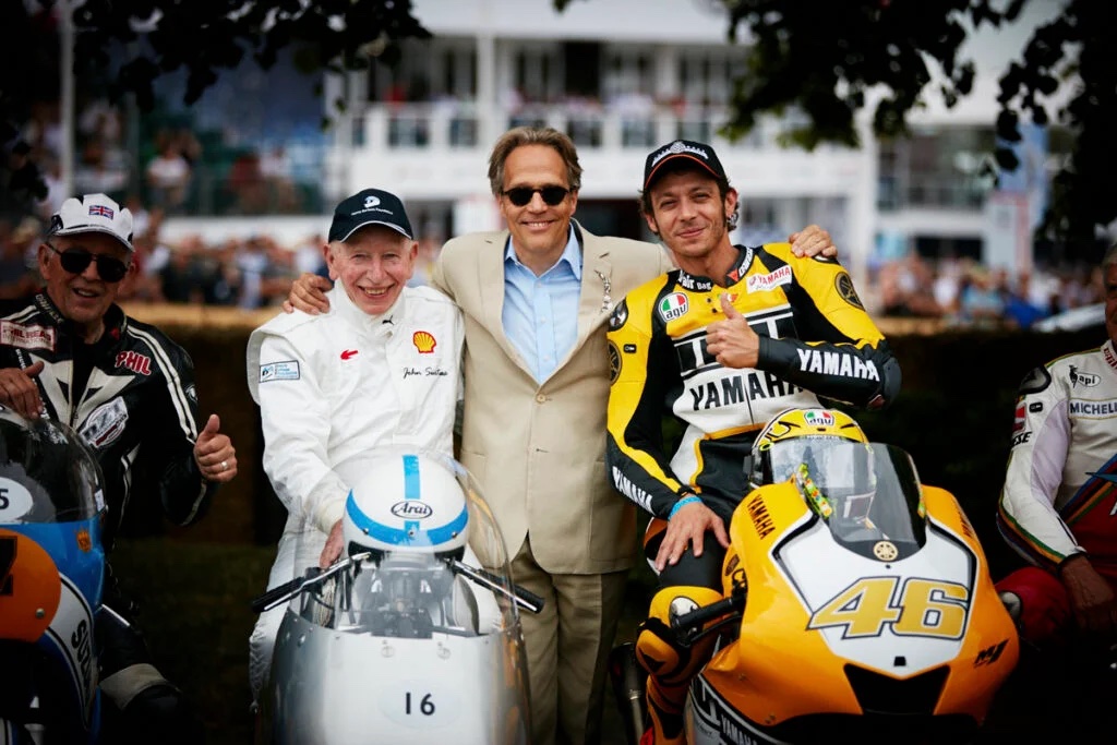 John Surtees left The Duke of Richmond middle and Valentino Rossi right at the 2015 Festival of Speed. Ph. by Dominic James 1024x683.jpg Kopie