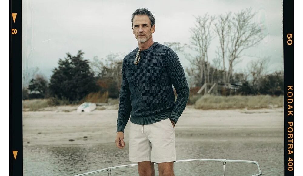 The Crawford Crew Sweater In Washed Asphalt