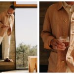 The Ojai Jacket In Chili Stripe Linen By Taylor Stitch