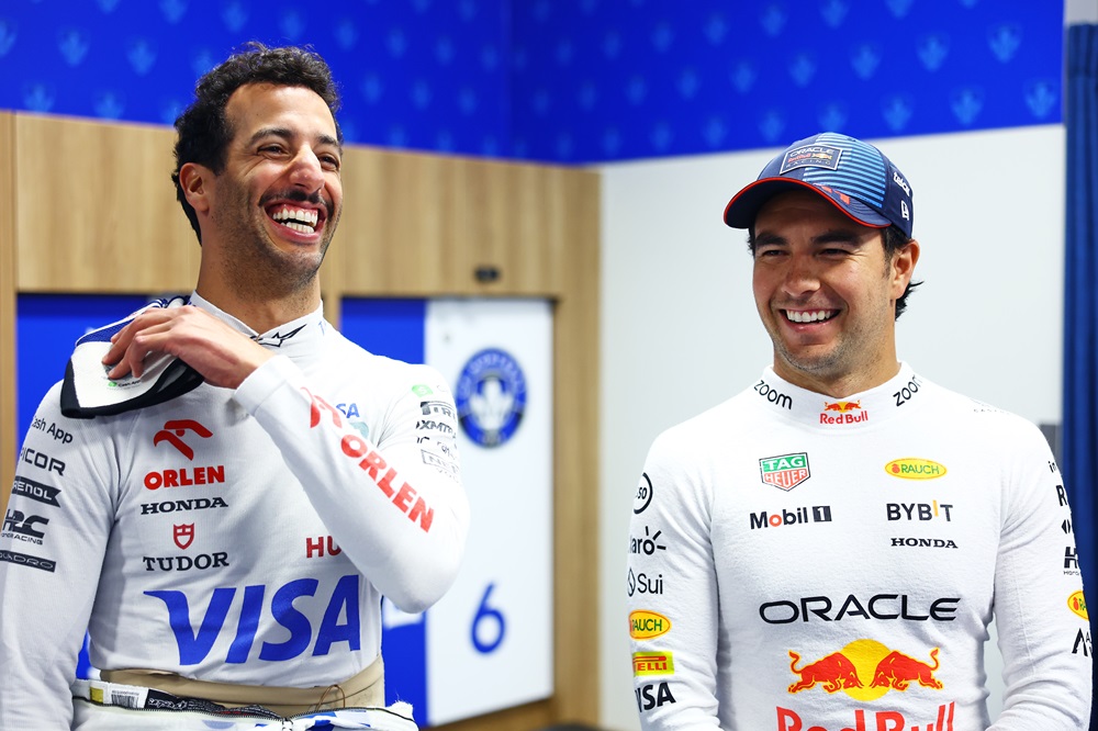 Oracle Red Bull Racing drivers Max Verstappen Sergio Perez and Daniel Ricciardo visit the Goodwood Festival of Speed 2024. Ph. by Red Bull Racing