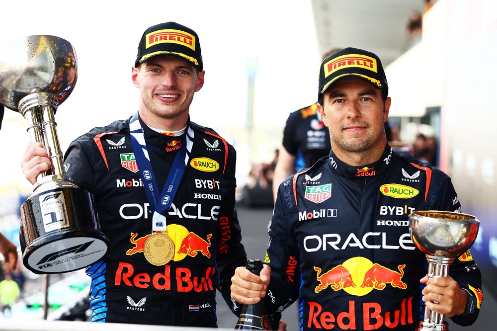 Oracle Red Bull Racing drivers Max Verstappen and Sergio Perez visit the Goodwood Festival of Speed 2024. Ph. by Red Bull Racing