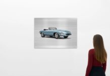 Jaguar E-Type Half Tone Flat Bed Editions By Amalgam Collection