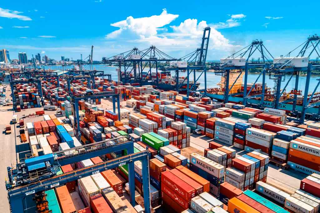 Port Shipping Containers ali mkumbwa Annl9CjEaEs unsplash scaled 1