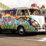 A Vibrant Parade Of VW Campers At Goodwood Revival