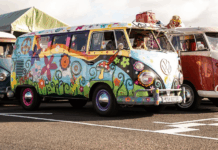 A Vibrant Parade Of VW Campers At Goodwood Revival