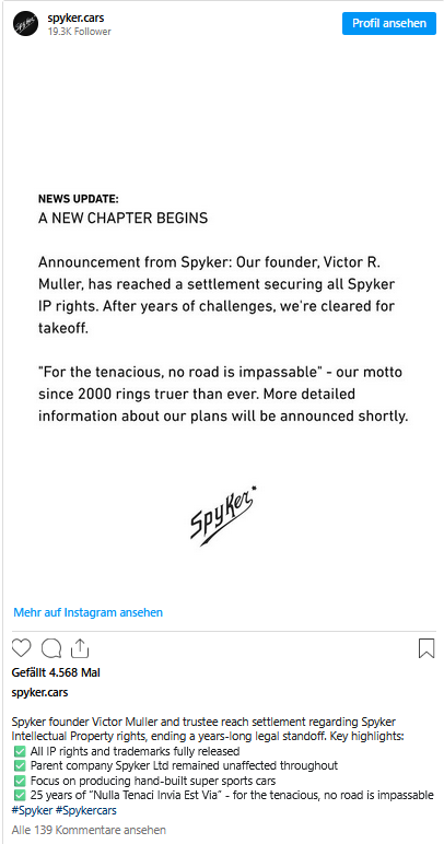 Spyker Has Been Saved Again 3 1 1