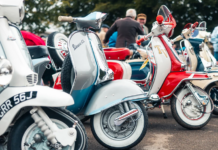 A Swarm Of Vespas At The Goodwood Revival 2026
