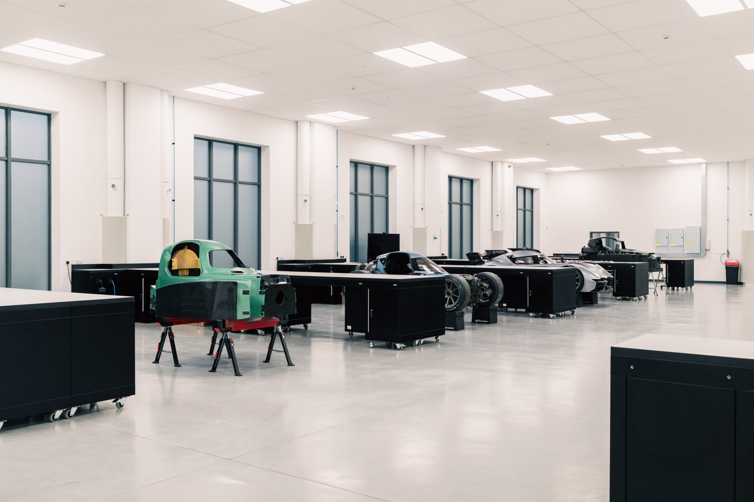 McMurtry Automotive Build Bays in New Facility 4 out of 9 bays shown scaled