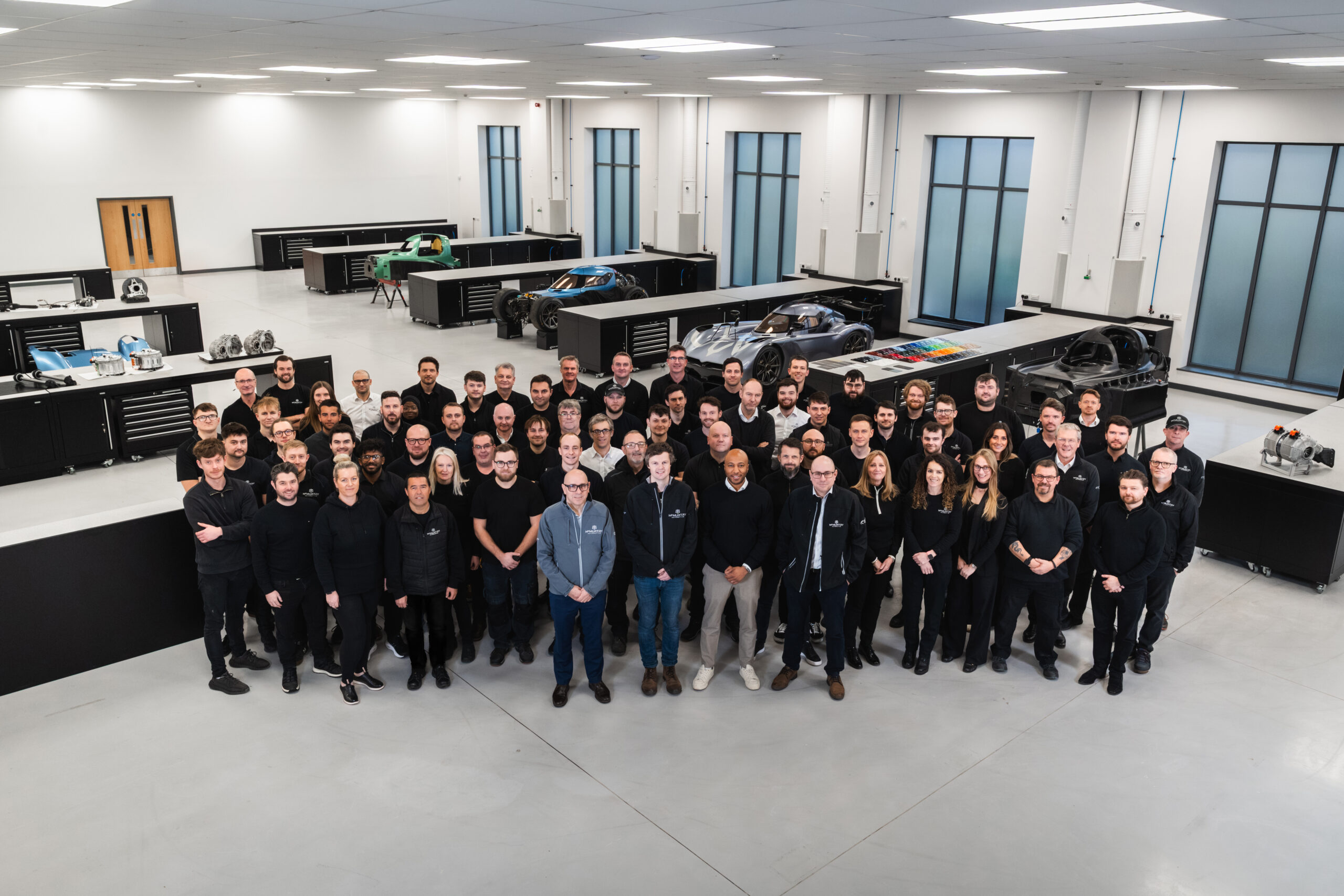McMurtry Automotive Team Photo Jan 2026 inside new Production Facility scaled