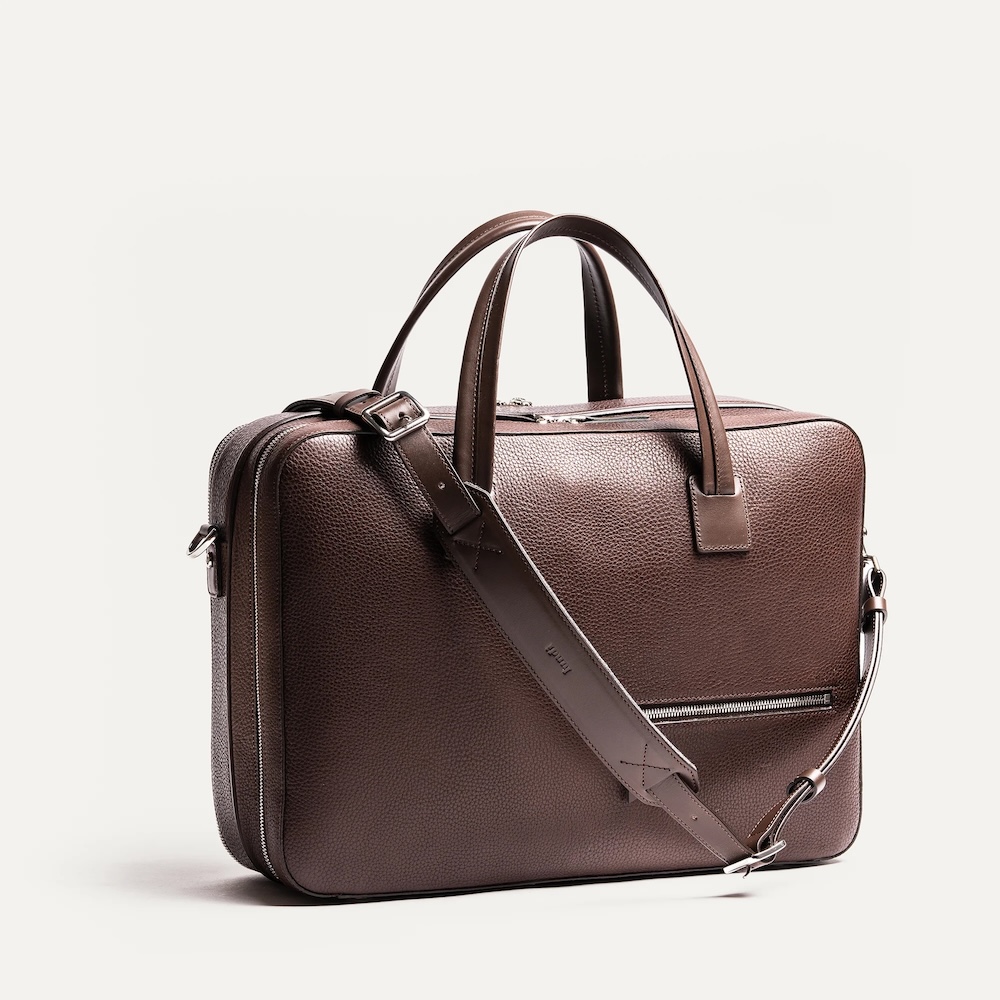 Lundi Paris 36 Hour Laptop Briefcase 2 TIL5 sac ordinateur de voyage Tilio en cuir pour homme marron 11.jpg
