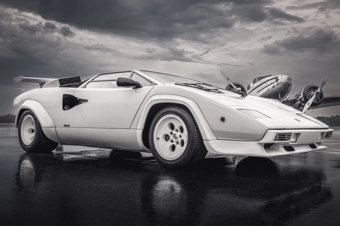 Chasing The Lamborghini Countach Poster Car