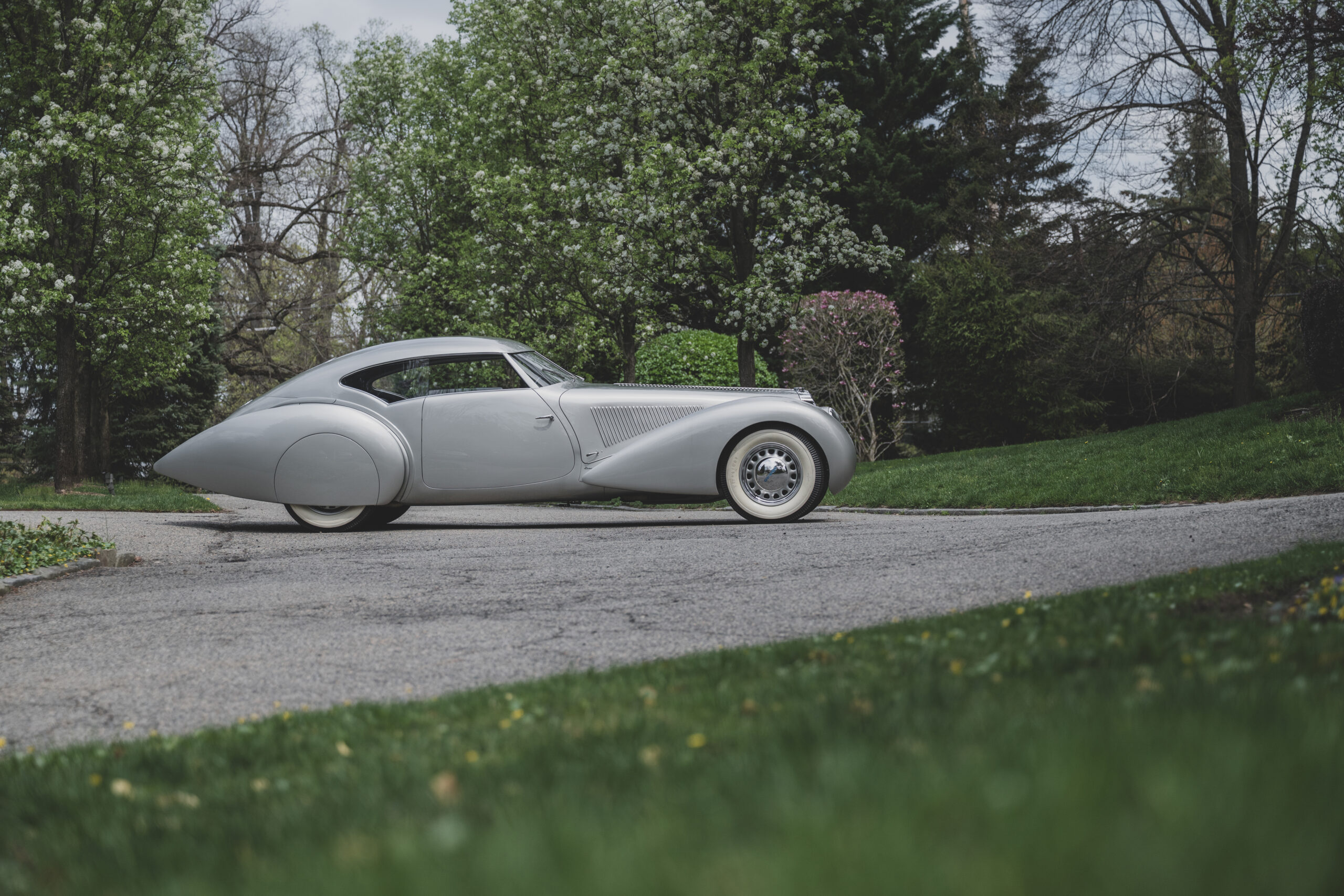 RM Sotheby’s Monterey With The Most Valuable Offering Ever 32 1937 Delage D8 120 S Aerodynamic Coupe by Pourtout 1443995 scaled