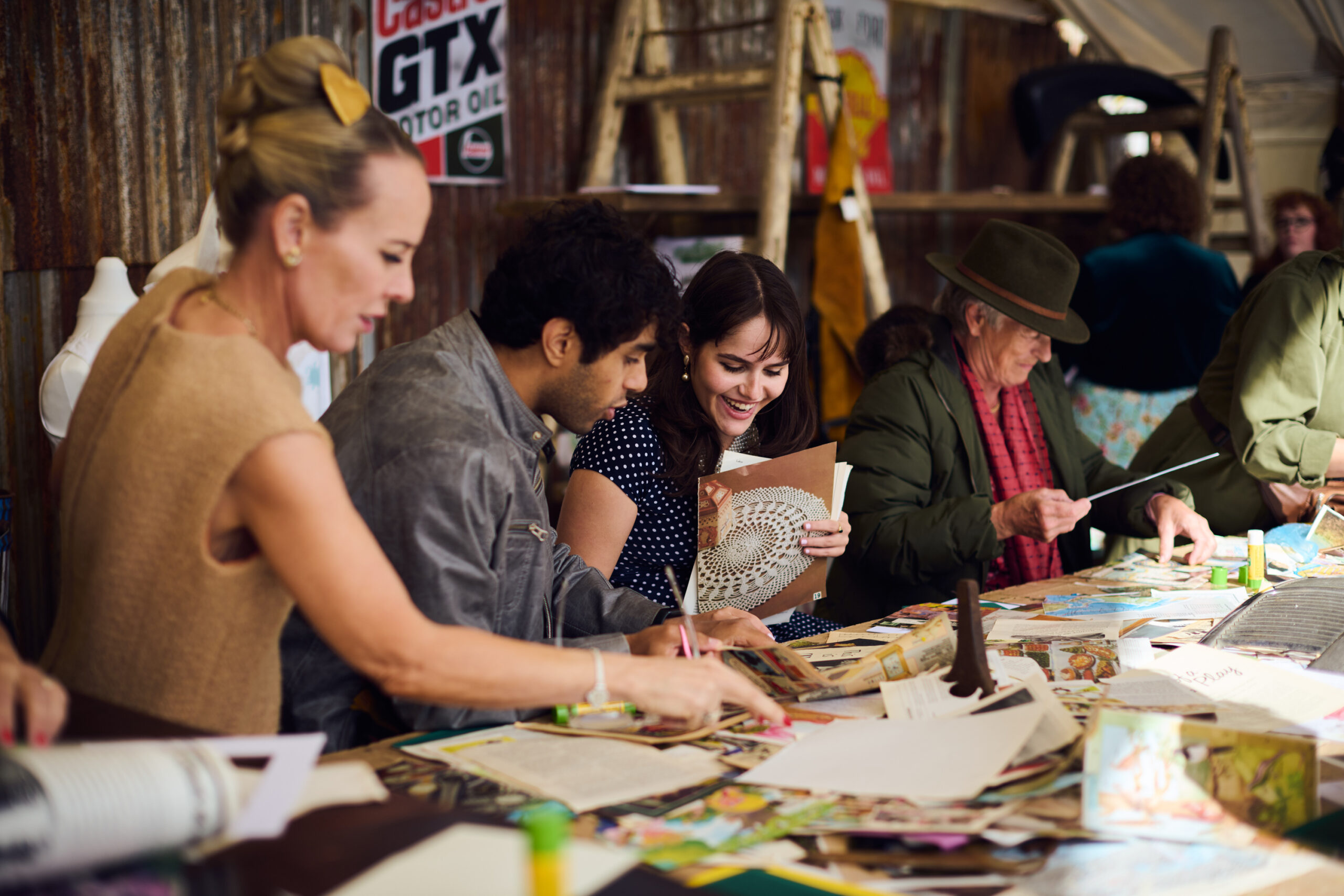 Visitors take part in a craft workshop at Goodwood Revival ph by Jonathan James Wilson scaled