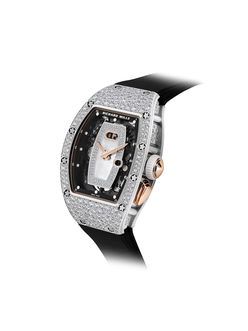 rm 037 white gold snow set mop dial 3 4 front wb